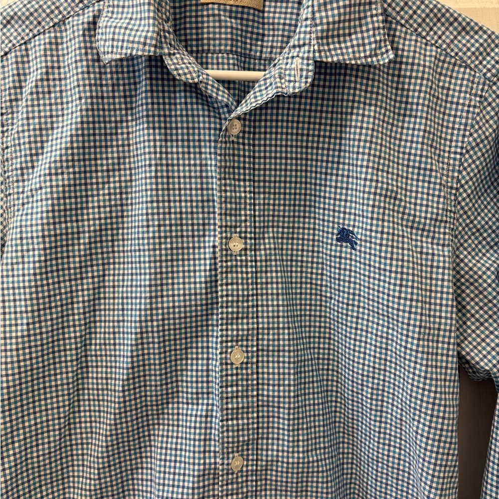 Burberry Brit Blue‎ and White Checkered Casual Shirt